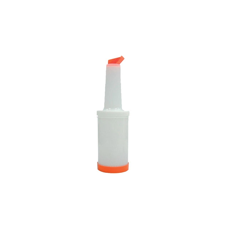 2L Store Pour White Container with Orange Spout and Cap