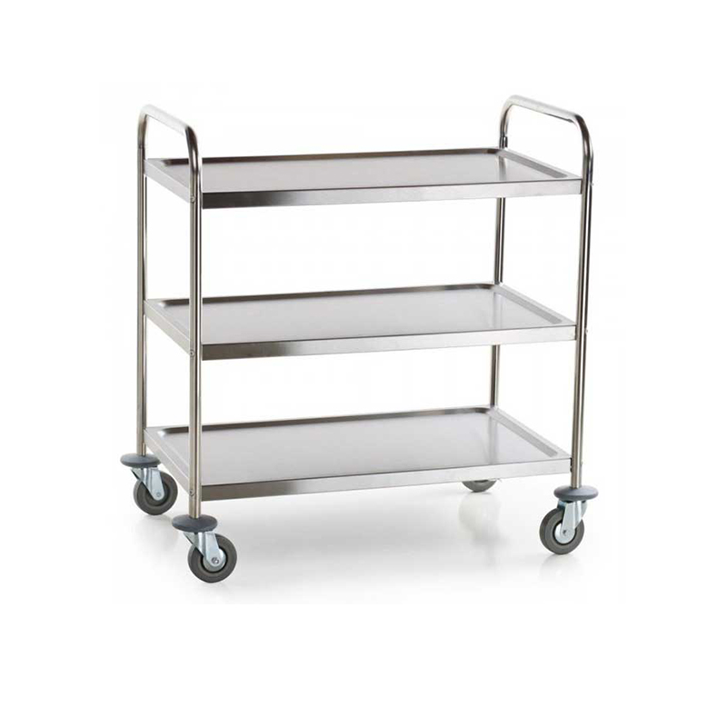 Stainless Steel Serving Trolley-Big 3 Shelf