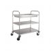 Stainless Steel Serving Trolley-Middle 3 Shelf