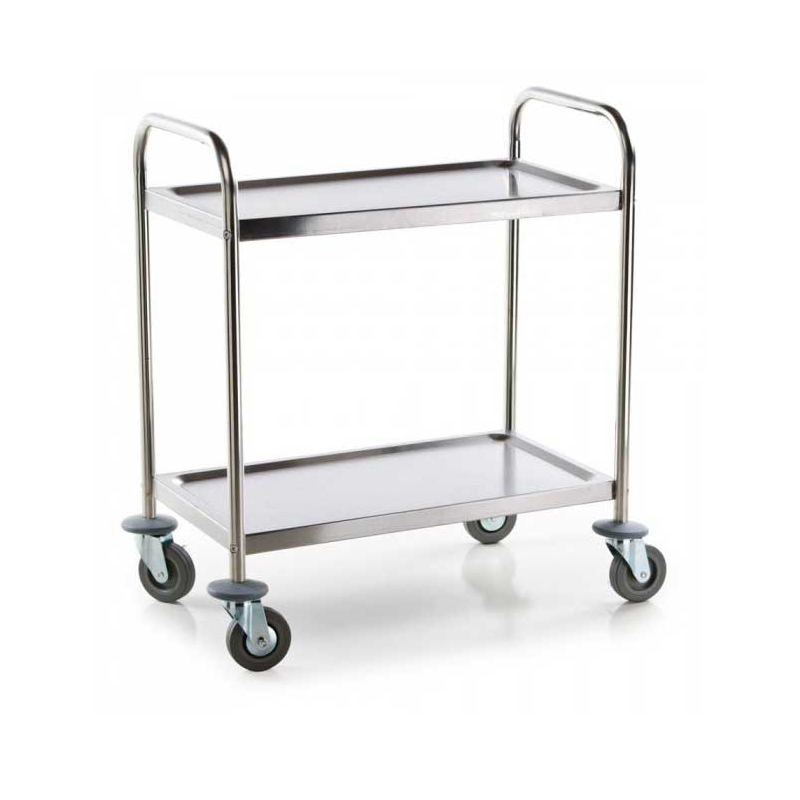Stainless Steel Serving Trolley-Big 2 Shelf