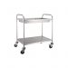 Stainless Steel Serving Trolley-Big 2 Shelf