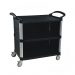 Black Polypropylene Mobile Trolley JW-SED