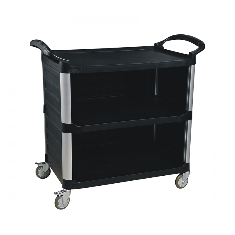 Black Polypropylene Mobile Trolley JW-SED