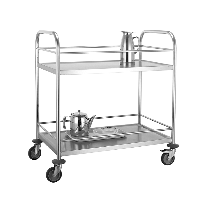Stainless Steel Serving Trolley-Big 2 Shelf