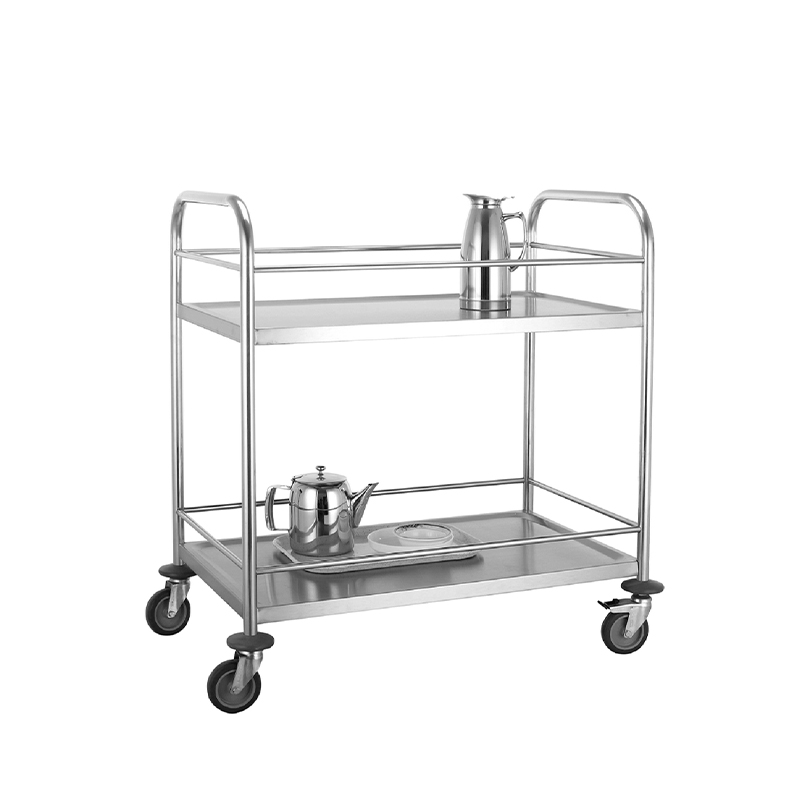Stainless Steel Serving Trolley-Small 2 Shelf
