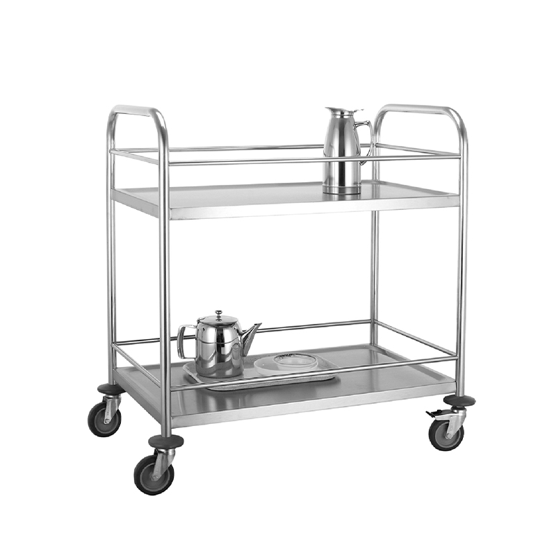 Stainless Steel Serving Trolley-Middle 2 Shelf